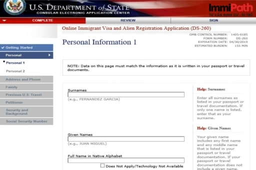 DS-260 là một mẫu đơn cần điền khi xin visa định cư Mỹ - ImmiPath