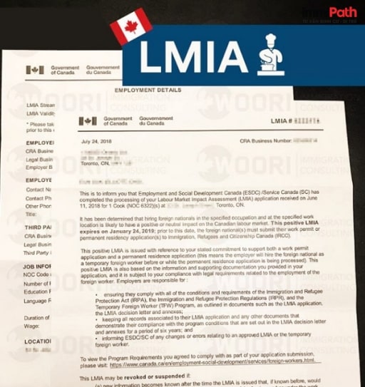Mẫu giấy LMIA khi định cư Canada - ImmiPath